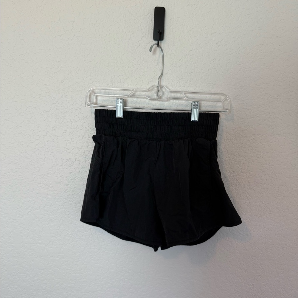 Girl’s All In Motion High Waisted Black Shorts